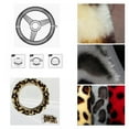 thumbnail image 3 of BOLLSLEY 15" Soft Anti-slip High Density Fabric Steering Wheel Cover, Velvet Gray, 3 of 6