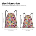 thumbnail image 2 of Balery Cute Doodles Pattern Drawstring Backpack Bag Sport Gym Sackpack Cinch Bags Pattern Drawstring Backpack Bag Sport Gym Sackpack Cinch Bags -Small, 2 of 6