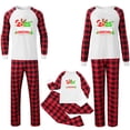 thumbnail image 3 of REORIAFEE Christmas Matching Family Pajamas 2 Piece Loungewear Long Sleeve Top and Pant Plaid Soft Lightweight Sleepwear Multicolor S-2XL, 3 of 5
