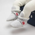 thumbnail image 3 of Newborn Infant Baby Girl Boy Cotton Booties Stay On Sock Slippers Soft Bedroom Shoes Non-Skid Ankle Boots With Grippers Toddler Crib Warm Shoe First Walker Birthday Shower Gift, 3 of 6
