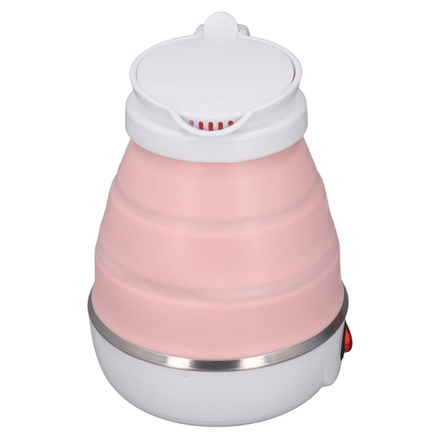 Portable Foldable Electric Kettle Collapsible Water Boiler for Travel with Detachable Power Cord