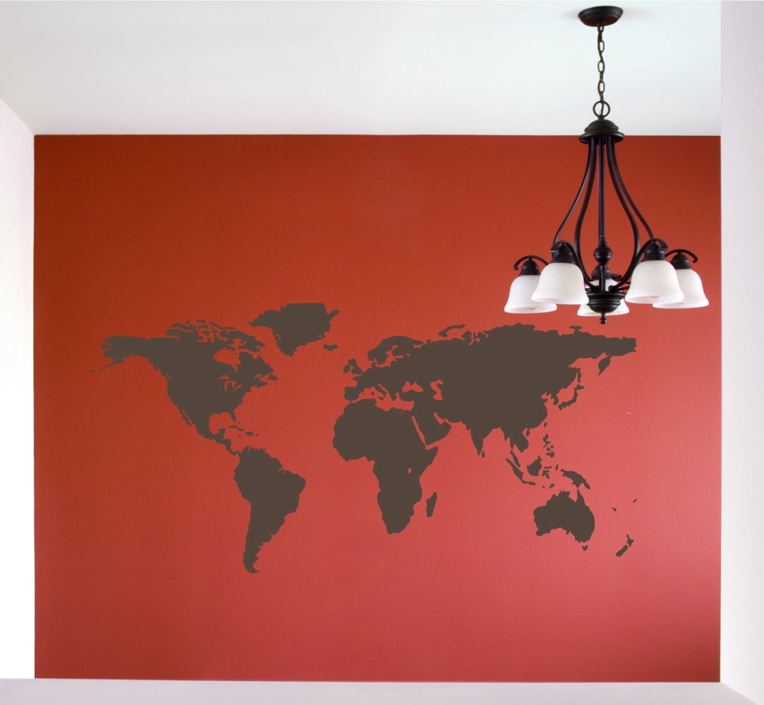 World Map Wall Art Earth Atlas Decal Sticker