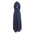 thumbnail image 6 of Iyufng Deep V-Neck Polka Dot Print Maxi Dresses for Women Backless Strap Up Stretch Dress, 6 of 9