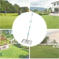 thumbnail image 3 of Miumaeov Lawn Level Tool, 20"x 10" Lawn Leveling Rake with Upgrade Telescoping Handle, Stainless Steel Lawn Leveler Tool for Level Soil or Dirt Ground Surfaces, 3 of 7