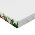 thumbnail image 2 of Ambesonne Christmas Fitted Sheet, Pine Spikes Berries, Queen Size, Dark Green Red and Grey, 2 of 3