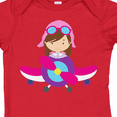 thumbnail image 4 of Inktastic Pilot Girl, Airplane, Plane, Flying, Brown Hair Girls Baby Bodysuit, 4 of 5