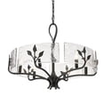 thumbnail image 5 of Calla 6-Light Chandelier in Natural Black with Hammered Water Glass, 5 of 8