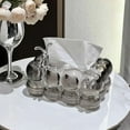 thumbnail image 1 of Transparent Tissue Box Living Room High-end Light Luxury Paper Box Tissue Storage Organizer Home Decoration Creative Napkin Box, 1 of 4