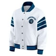 thumbnail image 2 of Women's WEAR by Erin Andrews  White Minnesota Timberwolves Full-Snap Fleece Sweatshirt Jacket, 2 of 6