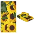 thumbnail image 4 of GZHJMY Soft 3 Towels Set 3D Nature Yellow Sunflowers,1 Bath Towel+1 Hand Towel+1 Washcloth Decor for Home,Bathroom, Hotel, Gym, Spa and Beach, 4 of 6