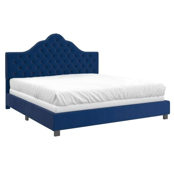 Très grand lit Gréta de 78 po en bleu