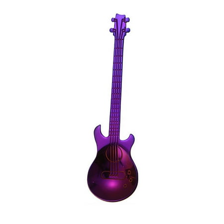 

LBECLEY Round Place Mats Indoor Dining Thanksgiving Coffee Spoon Steel Spoons Tea Stainless Flatware Tools Guitar Drinking Kitchen，Dining Bar Purple One Size
