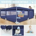 thumbnail image 4 of Babyeap Baby Playpen With Mat, Large Play Yard Fence for Toddlers, 50"x50" Blue, 4 of 8