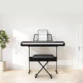 thumbnail image 2 of Yiwa 61 Key Keyboard Piano Beginners Professional Electronic Keyboard Piano with Bench Electronic Musical Keyboard Set Supports MP3/USB MIDI/Microphone Insertion of the pedal, 2 of 7
