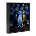 thumbnail image 3 of Stupell Industries Contemporary Van Gogh Style Cats Black Framed Giclee Art, 12 x 12, by Svetlana Aleynikova, 3 of 8