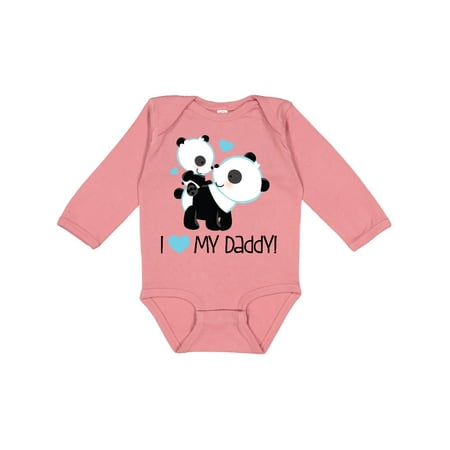 

Inktastic I Love My Daddy Boy Bear Gift Baby Boy Long Sleeve Bodysuit