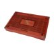 thumbnail image 2 of Bandeja de té Kongfu de estilo chino, de madera, con drenaje y almacenamiento de agua, con diseño de orquídea, color rojo oscuro., 2 of 14
