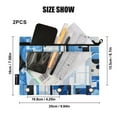 thumbnail image 3 of Abstract Blue Black White Painting 2 Pack Pencil Pouch for 3 Ring Binder Smooth Zipper Folders with Pockets Clear Window Pencil Case, 3 of 6