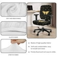 thumbnail image 6 of FKELYI Vintage Butterfly Moon Star Print Office Chair Cover Removable Swivel Computer Chair Slipcover Anti-Dust Armchair Protector for Home Office Decor, Pack of 2, 6 of 7