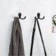 thumbnail image 3 of 10 Uds. Ganchos para abrigos, ganchos de pared, ganchos resistentes para colgar abrigos, ganchos dobles sin óxido, montados en la pared para llaves, toallas, bolsos, tazas, sombreros, 3 of 5