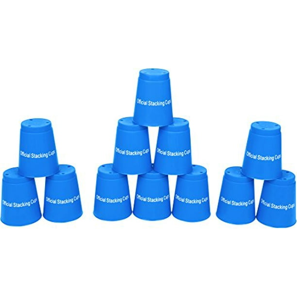 Quick Stack Cups - Set of 12 Sport Stacking Cups - By Trademark