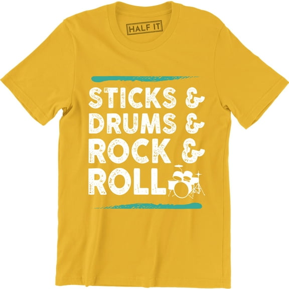 Sticks Drums Rock And Roll - Funny Drummer Men's Gift T-Shirt