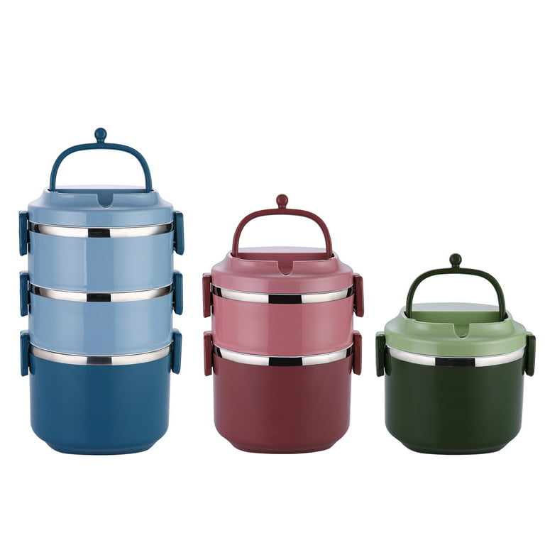 Stackable Lunch Box,YFBXG 3 Tier Stainless Steel Thermal Bento