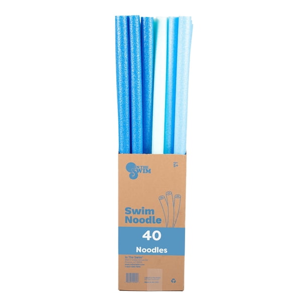 Pool Noodles In The Swim Super Swim, paquete de 40 unidades de 50 cm, 3 colores