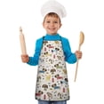 thumbnail image 2 of Rover Cream Dogs Bone Kids Aprons for Girls and Boys,Adjustable Neck Strap Toddler Aprons for Kids Cooking Baking, 2 of 7