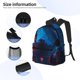thumbnail image 3 of Disketp Spooky Halloween Night Scene Mochila Ligera Clásica con Múltiples Bolsillos, Mochila Casual para Hombre y Mujer, Ideal para Escuela, Trabajo y Viajes, 3 of 6