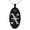 Black, variant on Stainless Steel Letter X Initial Old English Monogram Engraved Small Oval Charm Pendant Necklace