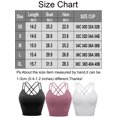 thumbnail image 3 of SHCKE Women Longline Sports Bra Cross Back Wirefree Removable Pads Bra Workout Running Camisole Crop Top, 3 of 6