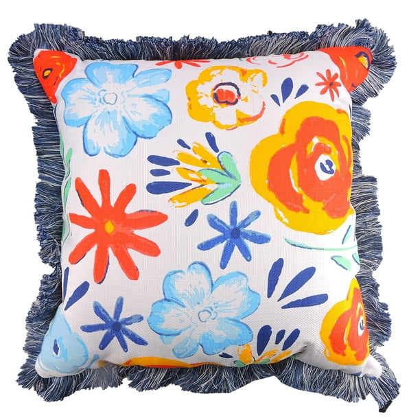 Home Fashions 20x20 Throw Pillow In Floral White Walmart