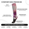 thumbnail image 5 of Compression Socks for Women and Men - Purple And Pink Tulip Bouquet Compression Socks Circulation for Workout, 5 of 8