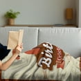 thumbnail image 3 of 70th Birthday Soft Flannel Fleece Blanket, Vintage Candy Store Inspired Design 70 Years Old Birthday Celebration, Cozy Plush for Indoor and Outdoor Use, 70" x 90", Brown and Cinnamon, by Ambesonne, 3 of 5