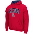thumbnail image 2 of Men's Colosseum Red Arizona Wildcats Arch & Logo 3.0 Pullover Hoodie, 2 of 3