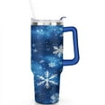 thumbnail image 2 of Xmas Holiday 40oz Insulated Tumbler - Merry Christmas Design with Elk and Bells, BPA-Free Stainless Steel Cup with Spill-Resistant Lid, 2 of 8