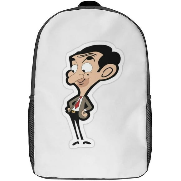 Mr Bean Backpack School Bags For Girls Boys Anime Characters Backpack With Pocket Fashion School Bag Kids Backpack 17inch