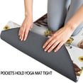 thumbnail image 3 of Highland Cow Sunflower Cow Pattern Hot Yoga Mat Towel Non Slip for Hot Yoga - Quick-Drying Yoga Mat Cover with 4 Corner Pockets with Travel Bag - Hot Yoga Towel Non Slip 74"x26", 3 of 6