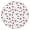 White Cow Heart, variant on White Cow Dot Pattern Round Fitted Tablecloth with Elastic Edge,Dining Table Cover Waterproof,Outdoor Round Tablecloth for Camping,Dining,Indoor and Outdoor