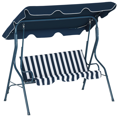 thumbnail image 1 of Outsunny 3-Seat Patio Swing, Outdoor Swing with Adjustable Canopy, 1 of 10