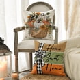 thumbnail image 2 of Sm:)e Pumpkin Truck Sunflowers Home Sweet Home Fall Throw Pillow Covers, 18 x 18 Inch Autumn Thankful Grateful Blessed Harvest Floral Decorations for Sofa Couch Set of 4, 2 of 7