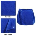 thumbnail image 4 of Unique Bargains 2 Pcs Men's Bath Wrap Towel Body Wrap for Shower Spa Robes 30x140cm Blue Brown, 4 of 6