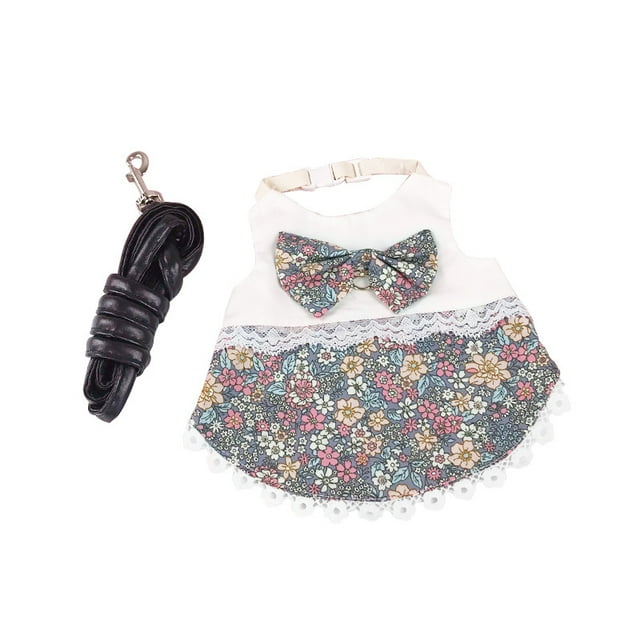 Bunny Clothes Pet Rabbit Costume Guinea Pig Lop-eared Rabbit Outdoor Cloth, Lace Dress S