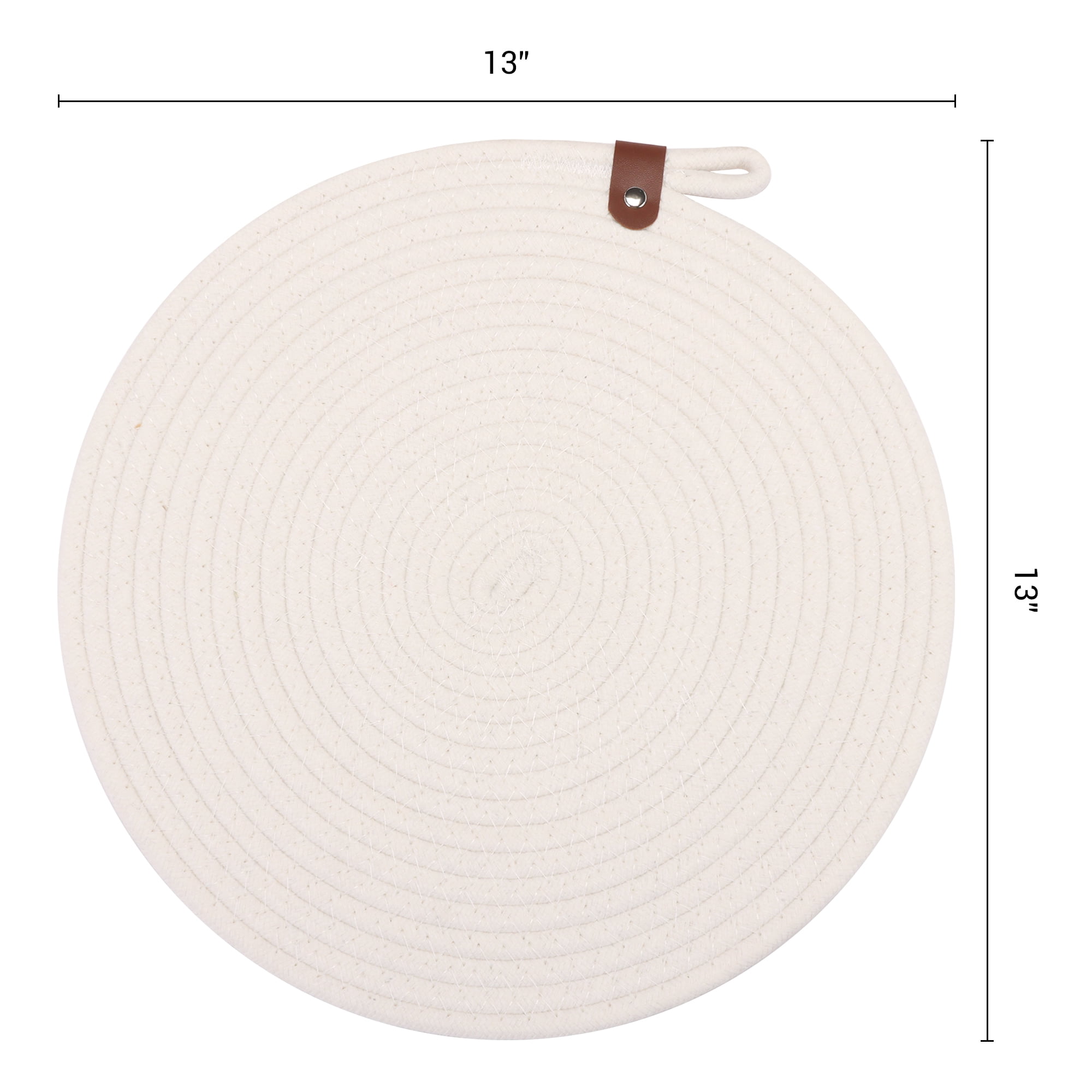 Unique Bargains Farmhouse Placemats 4pcs White 13"x13"