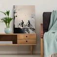 thumbnail image 5 of Couple Cycling Silhouette Canvas Wall Art Print, Living Room Bedroom Hallway Hotel Decor, 5 of 8