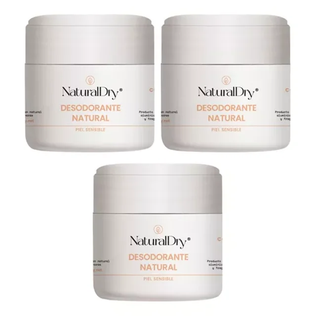 Desodorante Naturaldry 3 Pack 70g Natural Elimina Olor