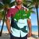 thumbnail image 2 of Mens Casual Manga Corta Botón Abajo Camisas Turndown Cuello Blusa de Impresión, Poliéster Ligero Top de la Moda para el Verano Al Aire Libre Y el Uso Diario, 2 of 6