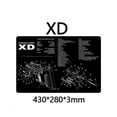 thumbnail image 2 of Inteprter Alfombrilla de ratón antideslizante de goma para videojuegos Juegos de teclado y mouse para computadora 430*280*3mm y 3# 430 * 280 * 3mm, 2 of 6