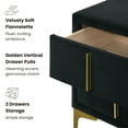 thumbnail image 6 of Furniture of America Gatsby Upholstered 2-Drawer Nightstand, Black, 6 of 8